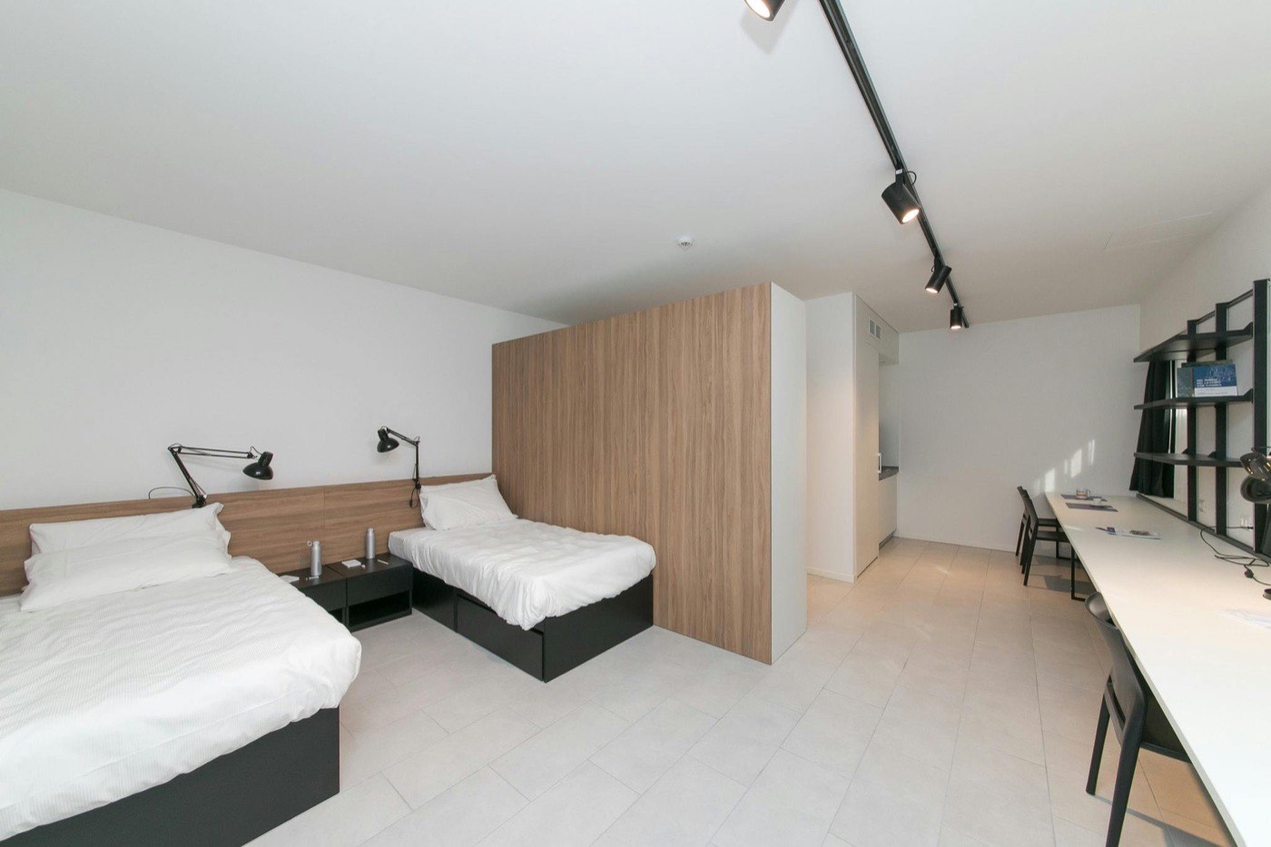 A student room at Camplus Santa Marta student residence, Venice