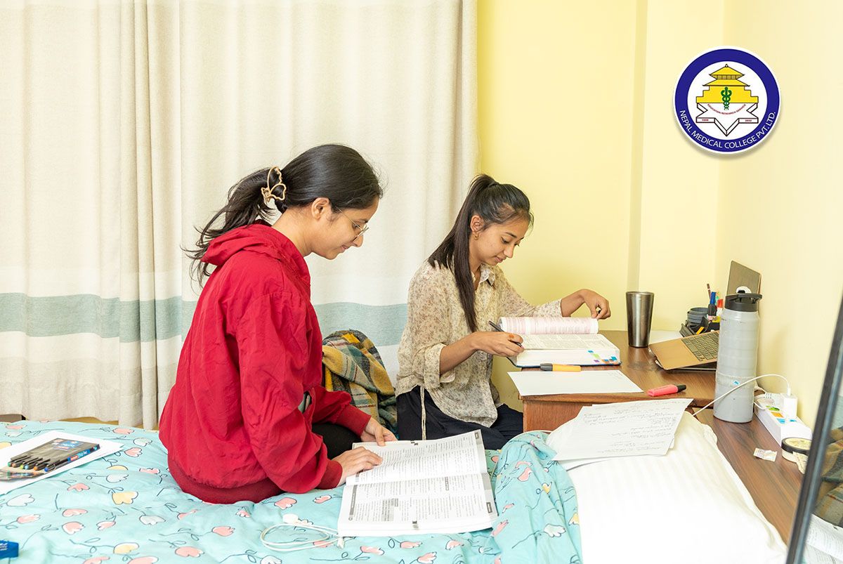 A student room at Nepal Medical College