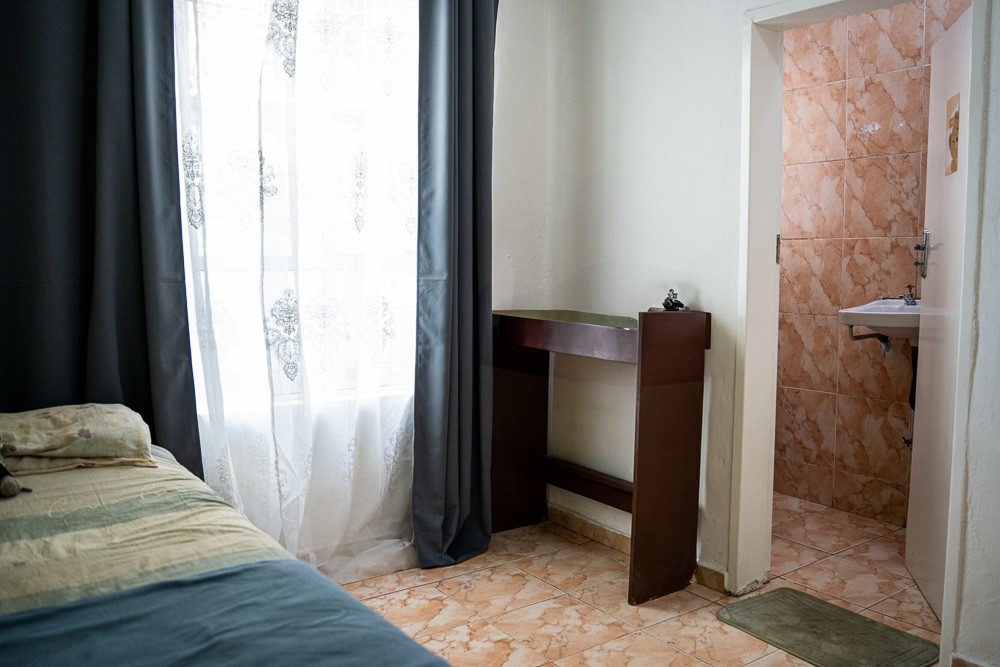 A student room at Open Window University, Zambia — student residence