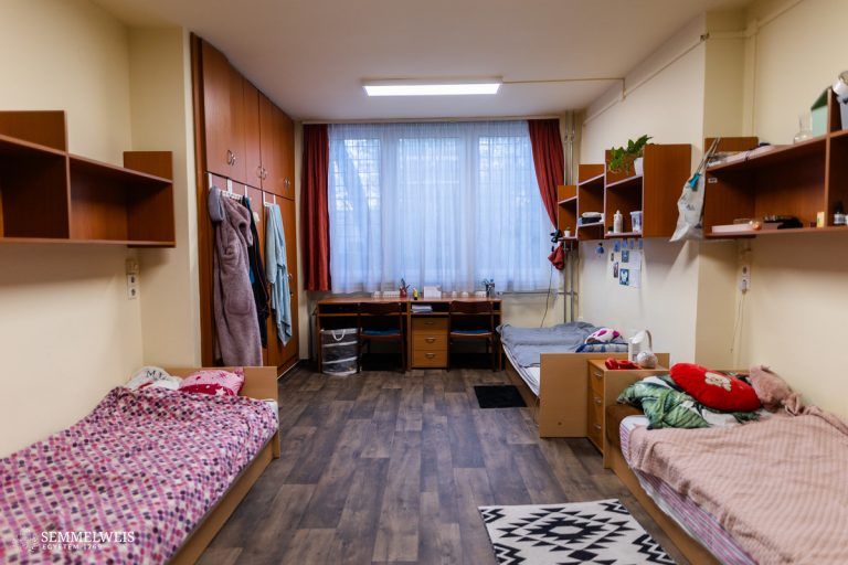 A student room at Semmelweis University — Markusovszky Lajos Dormitory