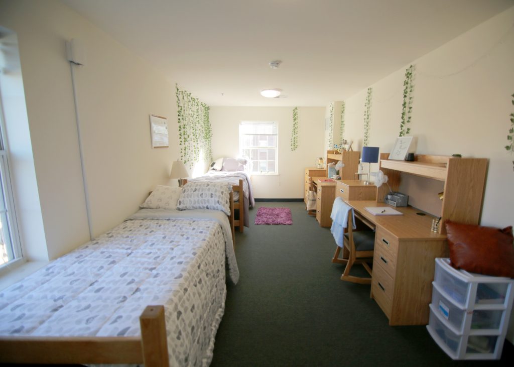 A student room at Stevenson University