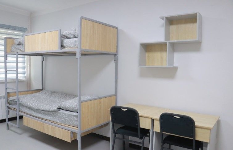 A student room at Turin Polytechnic University in Tashkent