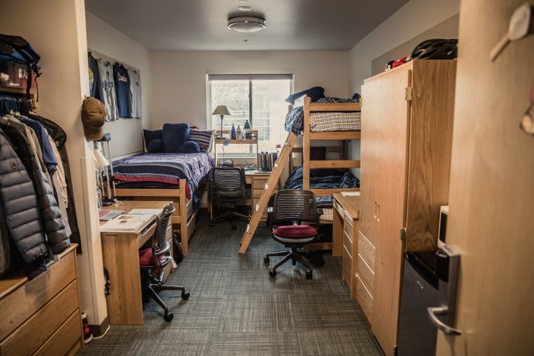 A student room at University of California, Davis